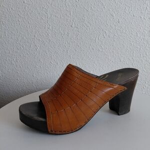 Dansko Mule Open Toe Leather Sandals Heels